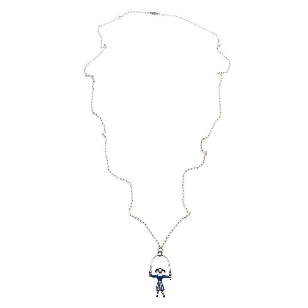 Pilgrim Silvertone Jump-rope Girl Necklace - Picture 2 of 3